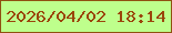 文字の大きさ：1、枠の色：905111、背景の色：beff8c、文字の色：9b450b 無料ブログパーツのブログ時計