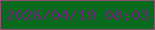 文字の大きさ：4、枠の色：905277、背景の色：076a1d、文字の色：6b2373 無料ブログパーツのブログ時計
