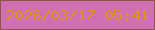 文字の大きさ：3、枠の色：905347、背景の色：cf6fb4、文字の色：df9313 無料ブログパーツのブログ時計