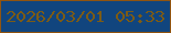 文字の大きさ：3、枠の色：90540f、背景の色：11457e、文字の色：7c5b15 無料ブログパーツのブログ時計