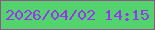 文字の大きさ：3、枠の色：905584、背景の色：53d36d、文字の色：9835ef 無料ブログパーツのブログ時計