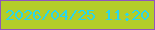 文字の大きさ：4、枠の色：9055bd、背景の色：b3cd29、文字の色：2ad6ea 無料ブログパーツのブログ時計