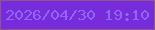 文字の大きさ：3、枠の色：905688、背景の色：772cdb、文字の色：9264f8 無料ブログパーツのブログ時計
