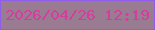 文字の大きさ：5、枠の色：905cea、背景の色：997b92、文字の色：d33d9c 無料ブログパーツのブログ時計