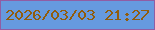 文字の大きさ：1、枠の色：905da4、背景の色：669adf、文字の色：915c0c 無料ブログパーツのブログ時計