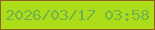 文字の大きさ：3、枠の色：906020、背景の色：addd19、文字の色：70b34d 無料ブログパーツのブログ時計