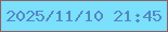 文字の大きさ：4、枠の色：90605d、背景の色：7ae0fc、文字の色：5486c1 無料ブログパーツのブログ時計