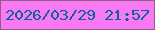 文字の大きさ：5、枠の色：90607f、背景の色：f979f5、文字の色：09629a 無料ブログパーツのブログ時計