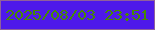 文字の大きさ：3、枠の色：90609b、背景の色：4e19ea、文字の色：468804 無料ブログパーツのブログ時計