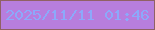 文字の大きさ：3、枠の色：906165、背景の色：b77ede、文字の色：8ca9fa 無料ブログパーツのブログ時計
