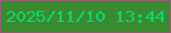 文字の大きさ：5、枠の色：906174、背景の色：398b30、文字の色：08da74 無料ブログパーツのブログ時計