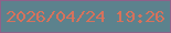文字の大きさ：5、枠の色：906189、背景の色：5c828d、文字の色：d6725c 無料ブログパーツのブログ時計