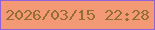 文字の大きさ：3、枠の色：9061d8、背景の色：f39975、文字の色：926f31 無料ブログパーツのブログ時計