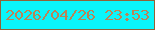 文字の大きさ：1、枠の色：906237、背景の色：0af5fa、文字の色：ba8457 無料ブログパーツのブログ時計