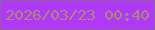 文字の大きさ：4、枠の色：90629a、背景の色：af38f9、文字の色：ae8b69 無料ブログパーツのブログ時計