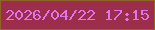 文字の大きさ：3、枠の色：906328、背景の色：9c2e4b、文字の色：e074ea 無料ブログパーツのブログ時計