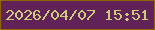 文字の大きさ：4、枠の色：906401、背景の色：612258、文字の色：cdcc7d 無料ブログパーツのブログ時計