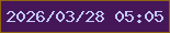 文字の大きさ：4、枠の色：906410、背景の色：451658、文字の色：c3cafc 無料ブログパーツのブログ時計