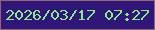 文字の大きさ：1、枠の色：90647c、背景の色：301777、文字の色：8de891 無料ブログパーツのブログ時計