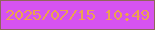文字の大きさ：5、枠の色：90655b、背景の色：d653f0、文字の色：eca24f 無料ブログパーツのブログ時計