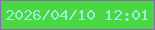 文字の大きさ：1、枠の色：9066b9、背景の色：4ad840、文字の色：9beee2 無料ブログパーツのブログ時計