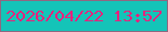 文字の大きさ：2、枠の色：906781、背景の色：14c4b8、文字の色：e6237d 無料ブログパーツのブログ時計