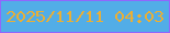 文字の大きさ：5、枠の色：9067fc、背景の色：52ade7、文字の色：e9af36 無料ブログパーツのブログ時計