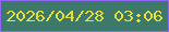 文字の大きさ：2、枠の色：9068f6、背景の色：3d796b、文字の色：e8df38 無料ブログパーツのブログ時計