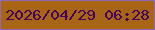 文字の大きさ：1、枠の色：9069b3、背景の色：a86516、文字の色：45015f 無料ブログパーツのブログ時計