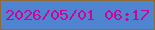 文字の大きさ：3、枠の色：906a36、背景の色：4e84d0、文字の色：c90496 無料ブログパーツのブログ時計