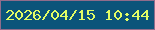文字の大きさ：1、枠の色：906c8b、背景の色：0b547a、文字の色：e3fd65 無料ブログパーツのブログ時計