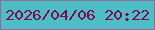 文字の大きさ：3、枠の色：906c96、背景の色：4dbec6、文字の色：7e0a4f 無料ブログパーツのブログ時計