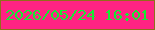 文字の大きさ：4、枠の色：906e1a、背景の色：ff2383、文字の色：15ea35 無料ブログパーツのブログ時計