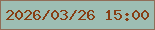 文字の大きさ：3、枠の色：906e58、背景の色：9dbeb3、文字の色：873e13 無料ブログパーツのブログ時計
