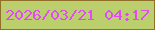 文字の大きさ：3、枠の色：906f2a、背景の色：bccf6d、文字の色：e04bf5 無料ブログパーツのブログ時計