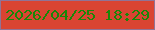 文字の大きさ：5、枠の色：907396、背景の色：d94432、文字の色：188708 無料ブログパーツのブログ時計