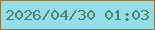 文字の大きさ：2、枠の色：907b45、背景の色：92deea、文字の色：50836a 無料ブログパーツのブログ時計