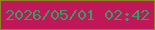 文字の大きさ：3、枠の色：908027、背景の色：bf1758、文字の色：3f9964 無料ブログパーツのブログ時計