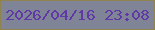 文字の大きさ：4、枠の色：908350、背景の色：7f8597、文字の色：6139a6 無料ブログパーツのブログ時計