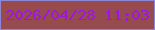 文字の大きさ：5、枠の色：9085d9、背景の色：964b4e、文字の色：9c16df 無料ブログパーツのブログ時計