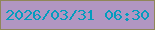文字の大きさ：5、枠の色：908659、背景の色：b196c2、文字の色：049cbe 無料ブログパーツのブログ時計