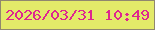 文字の大きさ：3、枠の色：90876e、背景の色：e3ea69、文字の色：de268f 無料ブログパーツのブログ時計