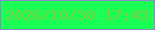 文字の大きさ：3、枠の色：9089c9、背景の色：1bfe56、文字の色：7fcd3e 無料ブログパーツのブログ時計