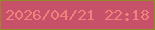 文字の大きさ：2、枠の色：908b28、背景の色：c75169、文字の色：ed827d 無料ブログパーツのブログ時計