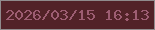 文字の大きさ：5、枠の色：908b8d、背景の色：522228、文字の色：9d5d72 無料ブログパーツのブログ時計