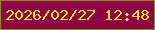文字の大きさ：4、枠の色：908c12、背景の色：8d0144、文字の色：dbe32d 無料ブログパーツのブログ時計