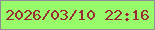 文字の大きさ：2、枠の色：908d97、背景の色：98fc6a、文字の色：982b34 無料ブログパーツのブログ時計