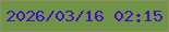 文字の大きさ：1、枠の色：908e5a、背景の色：709447、文字の色：450cc5 無料ブログパーツのブログ時計