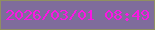 文字の大きさ：1、枠の色：908f61、背景の色：7f6c9c、文字の色：fa17e3 無料ブログパーツのブログ時計