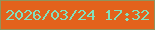 文字の大きさ：3、枠の色：90935c、背景の色：e3621c、文字の色：82e0bd 無料ブログパーツのブログ時計